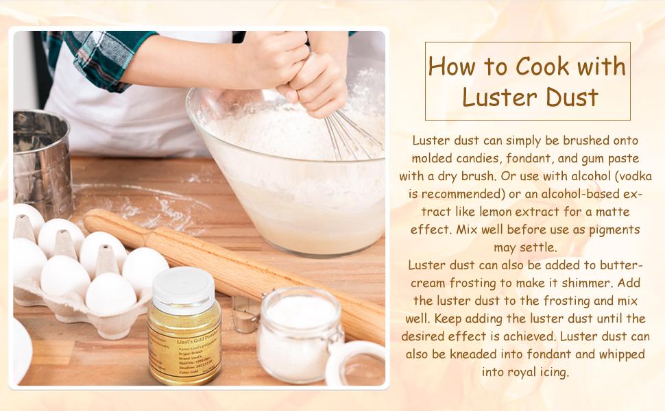 How to cook with luster dust