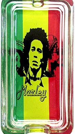 Bob Marley Young Marijuana Weed Glass Ashtray